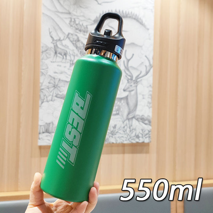 Women's sustainable stainless steel water bottle with leak-proof lid and handle Stornfield