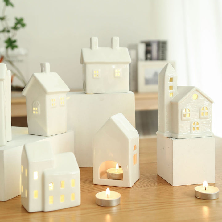 Ceramic House-Shaped Tea Light Holder Stornfeild