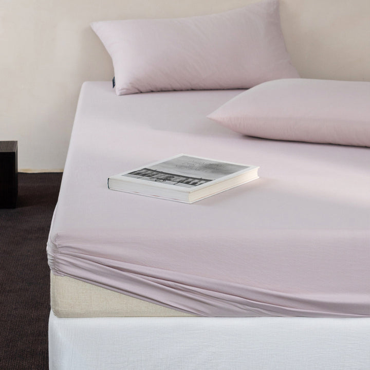 Deep-Fit Stretch Jersey Fitted Sheet Set with Elastic Skirt