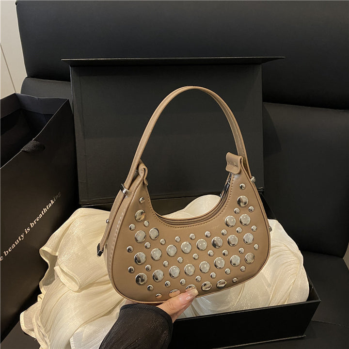 Studded Leather Hobo Bag Stornfield