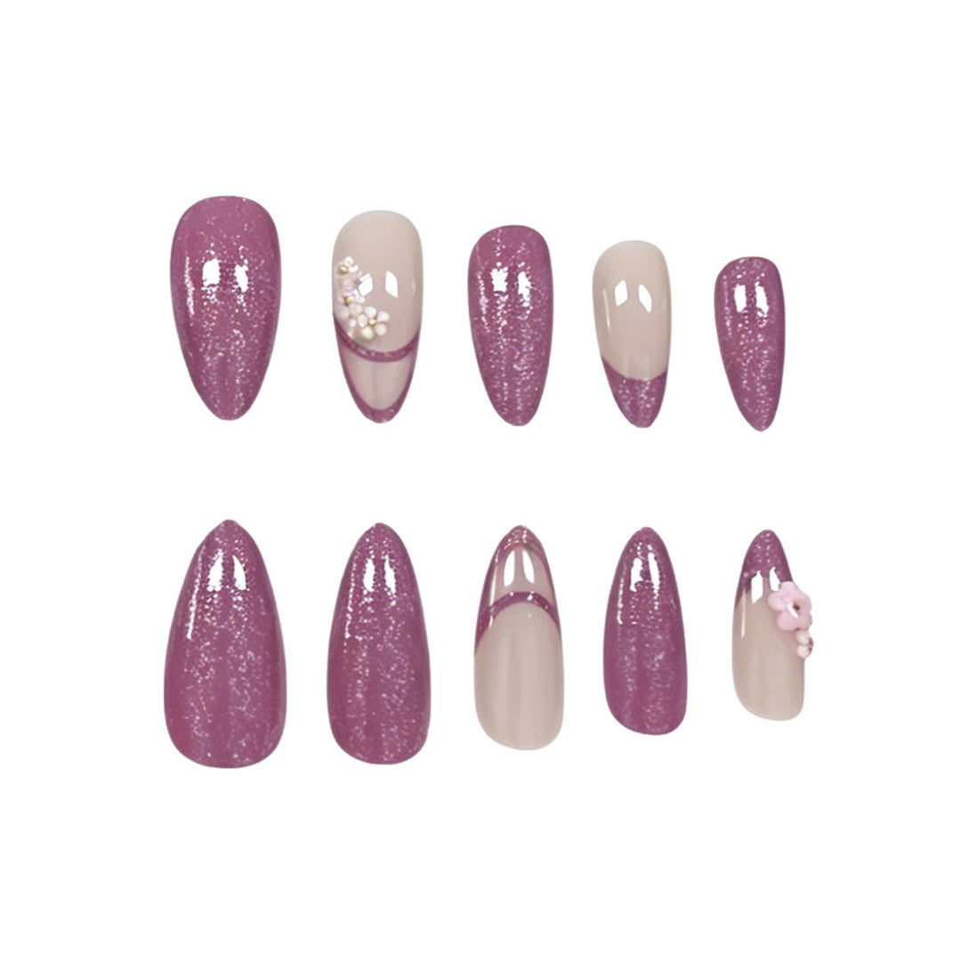 Decorative Floral Acrylic Nail Enhancements Stornfield
