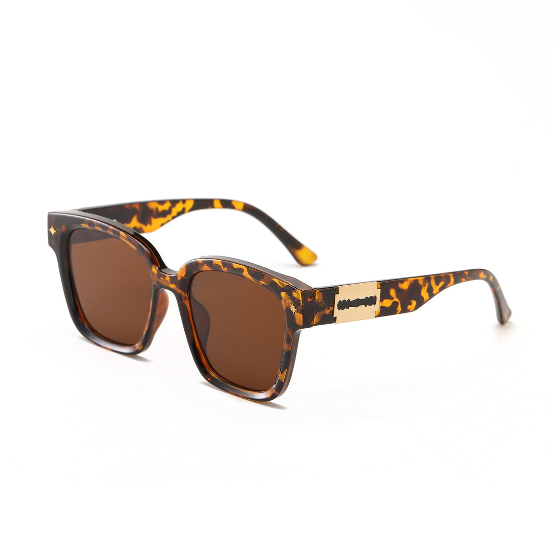 Women's fashionable square sunglasses with transparent frame Stornfield