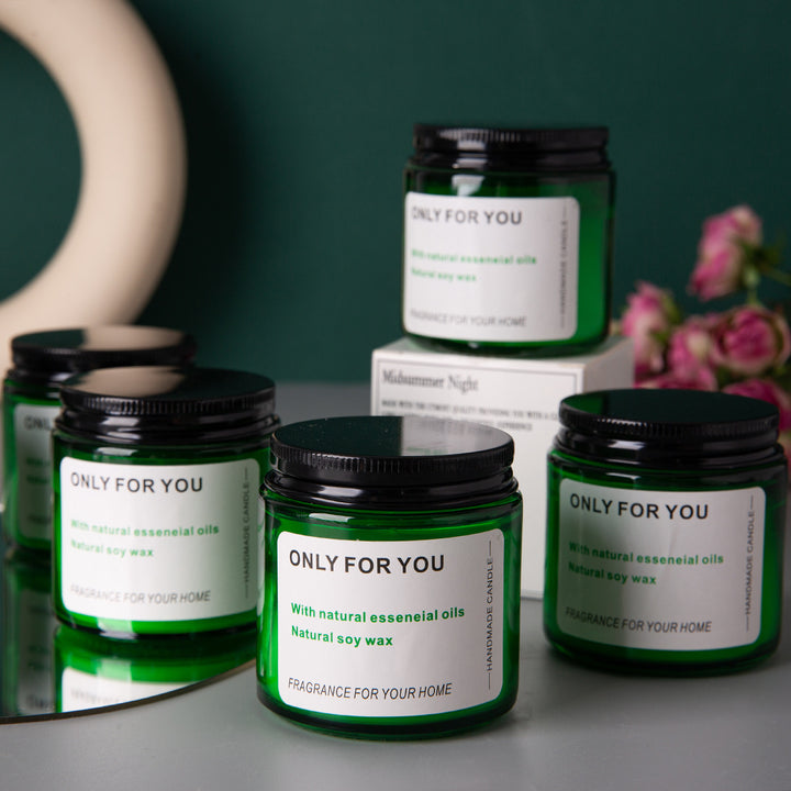 Hand-Poured Scented Soy Jar Candle with Screw Lid and Gift Box