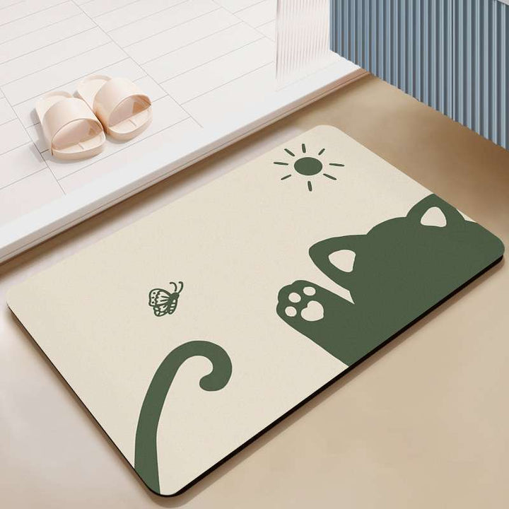 Decorative Elephant-Themed Floor Mat