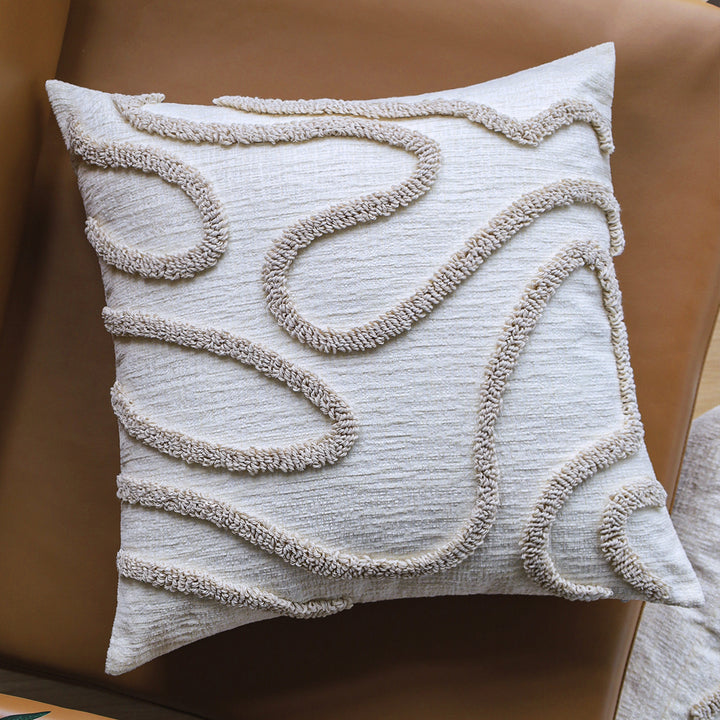 Decorative pillow with unique wave pattern