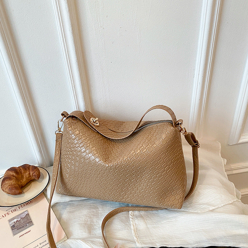 Woven Leather Crossbody Bag
