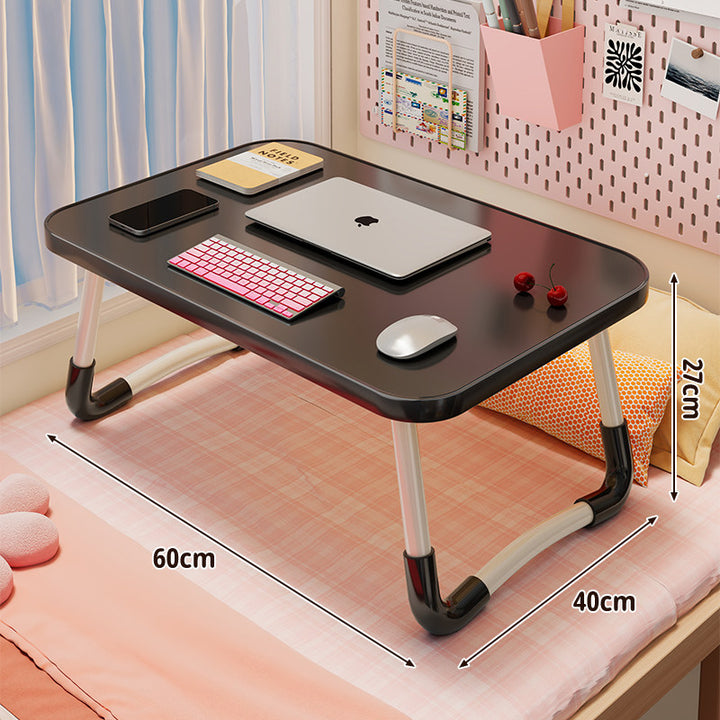 Foldable Portable Bed Laptop Table with Rounded MDF Top and Locking Folding Legs
