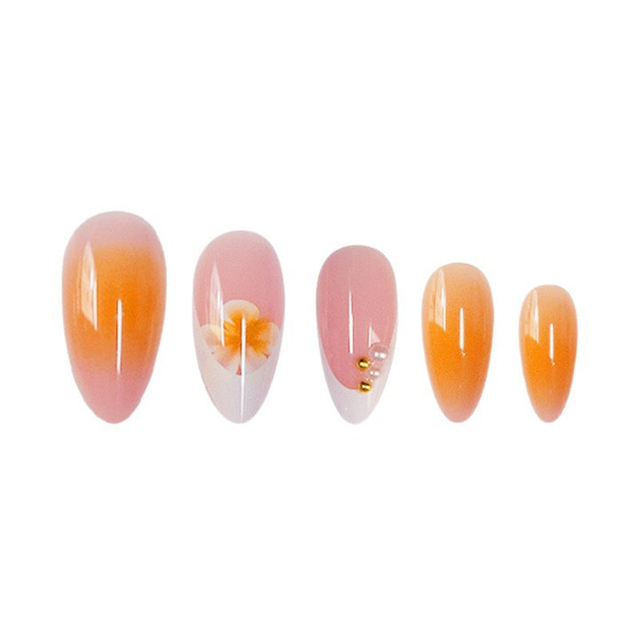 Decorative Floral Acrylic Nail Set Stornfield