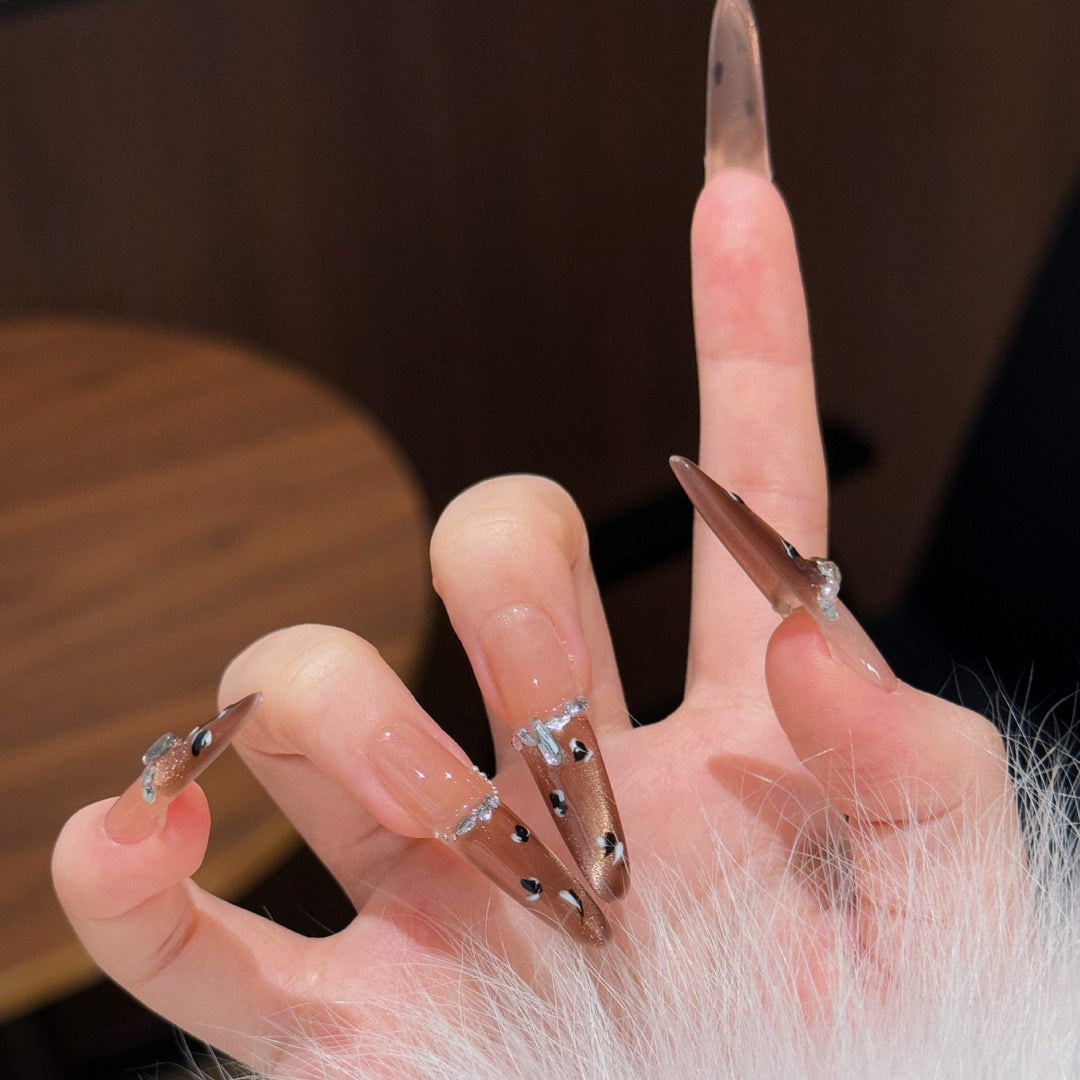 Decorative Stiletto Press-On Nail Extensions Stornfield