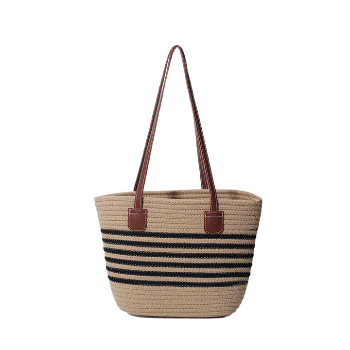 Striped Woven Beach Tote Bag Stornfield
