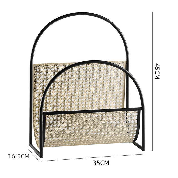 Unisex Elegant Magazine Holder with Artistic Weaving Structure Stornfield