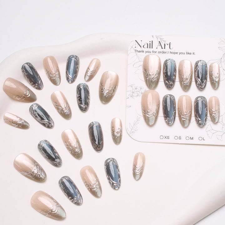 Elegant Glittering Press-On Nails Stornfield