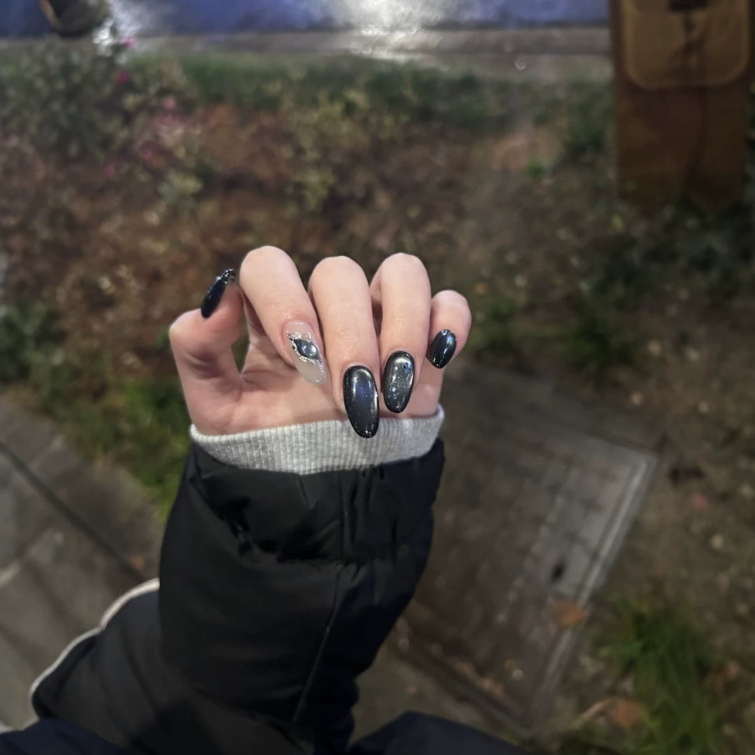 Galaxy Inspired Press-On Nail Art