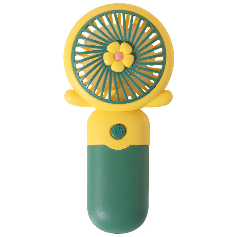Unisex Portable Hand Fan with Cheerful Flower Design Stornfield