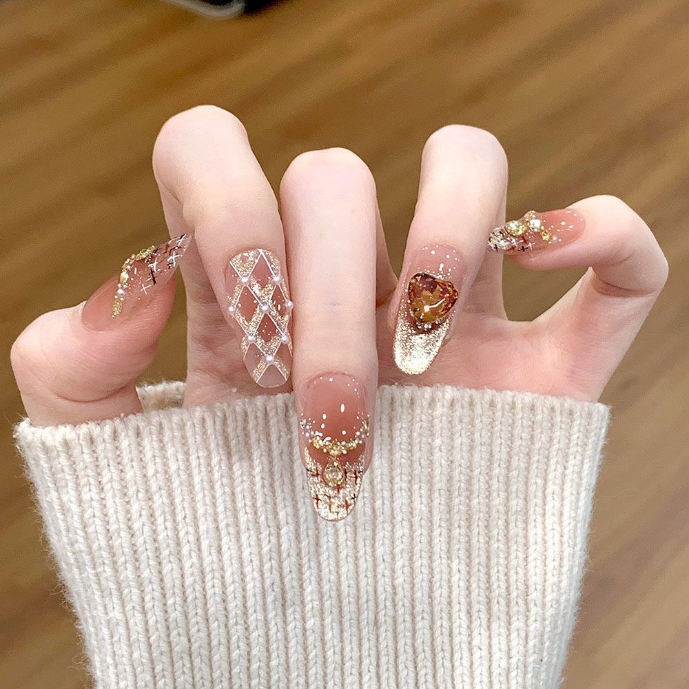 Artistic Decorative Press-On Nail Set Stornfield