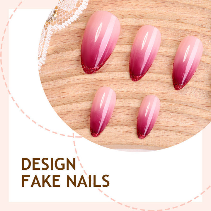 Nail set with elegant ombre color gradients Stornfield