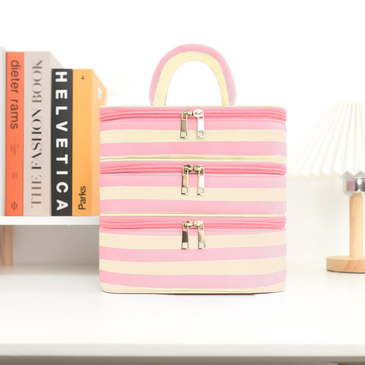 Cosmetic organizer bag with multiple compartments Stornfield