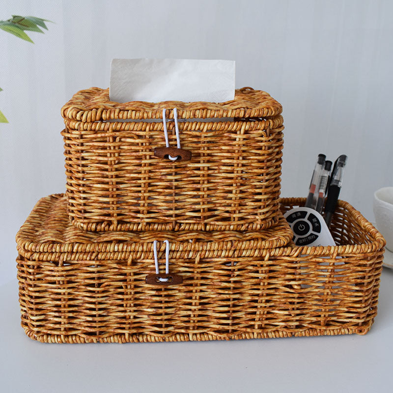 Handcrafted Woven Storage Organizer with Lid Stornfield