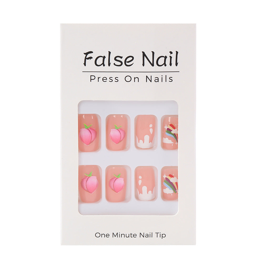 Artificial nails with cheerful flower designs Stornfield