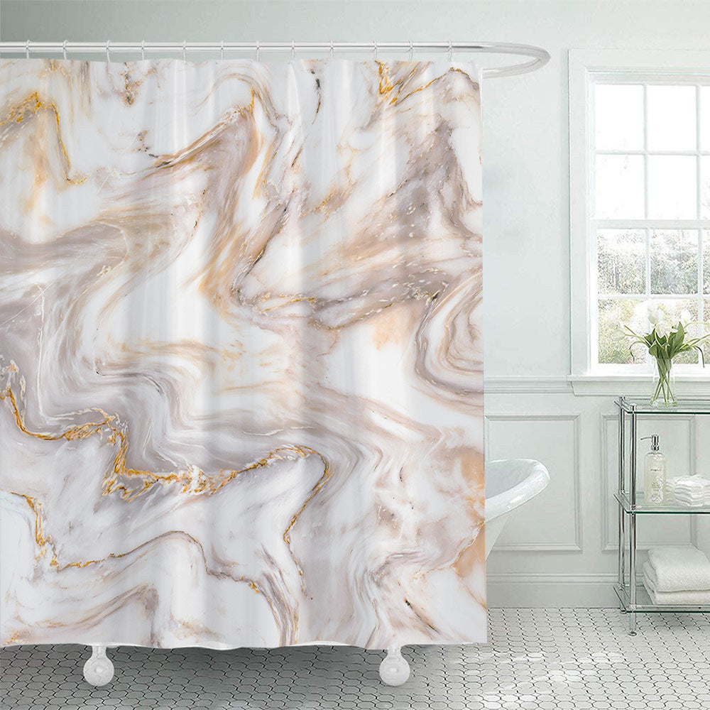 Elegant Marble-Patterned Shower Curtain Stornfield