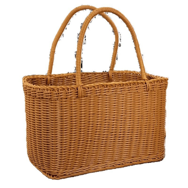Women timeless rattan shopping basket Stornfield