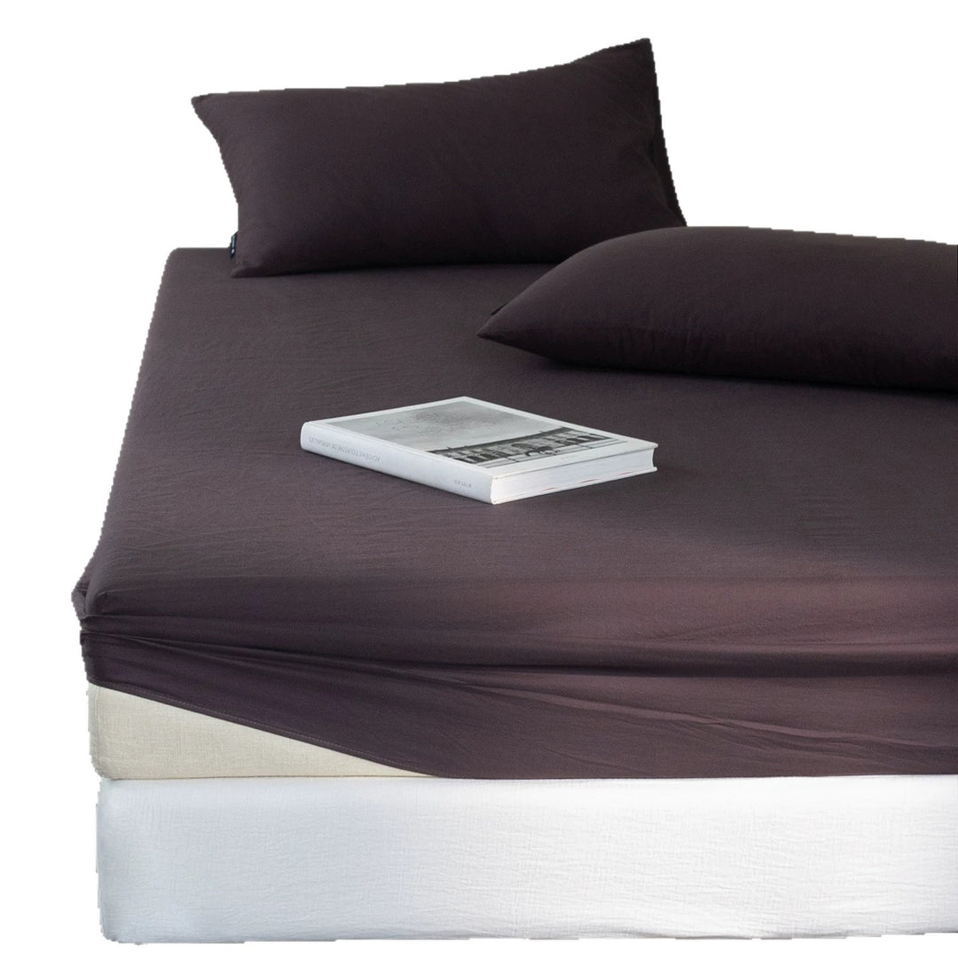 Deep-Fit Stretch Jersey Fitted Sheet Set with Elastic Skirt