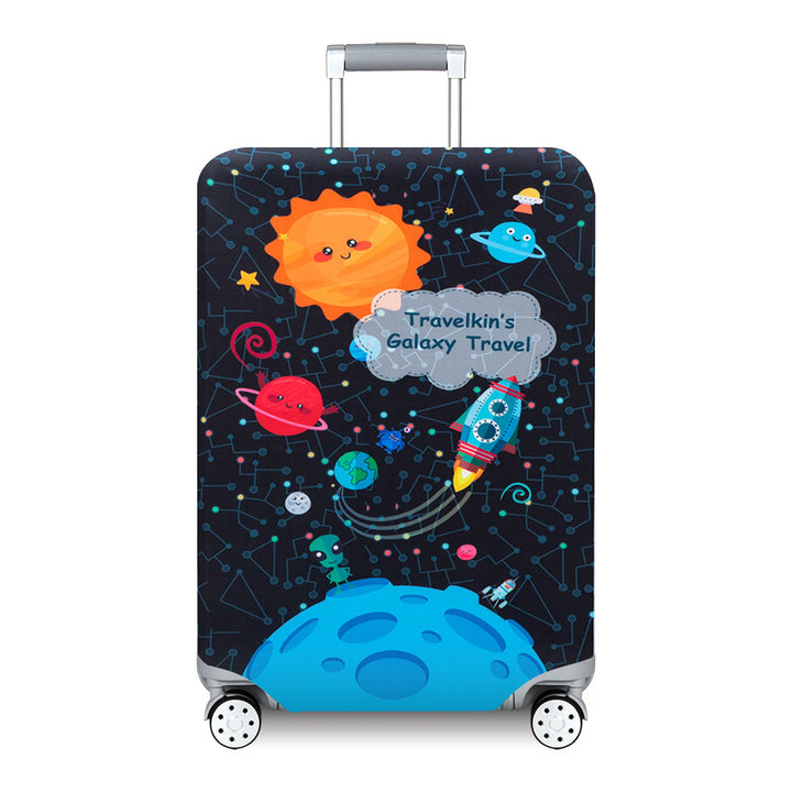 Unisex hard-shell suitcase with modern wave pattern Stornfield