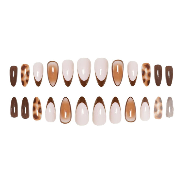 Stiletto Press-On Nails with Chic Leopard Print and Glossy Finish Stornfield