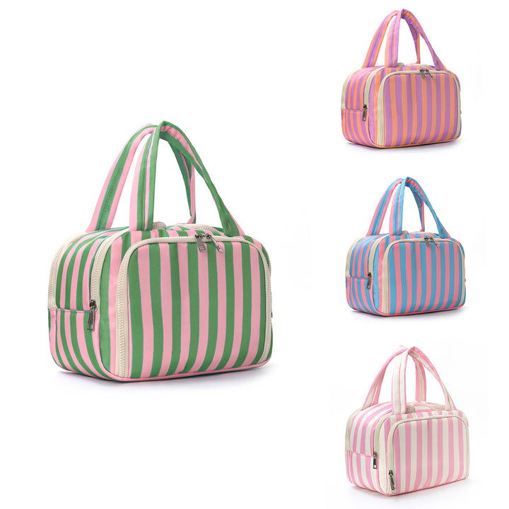 Cosmetic bag with stylish striped pattern Stornfield