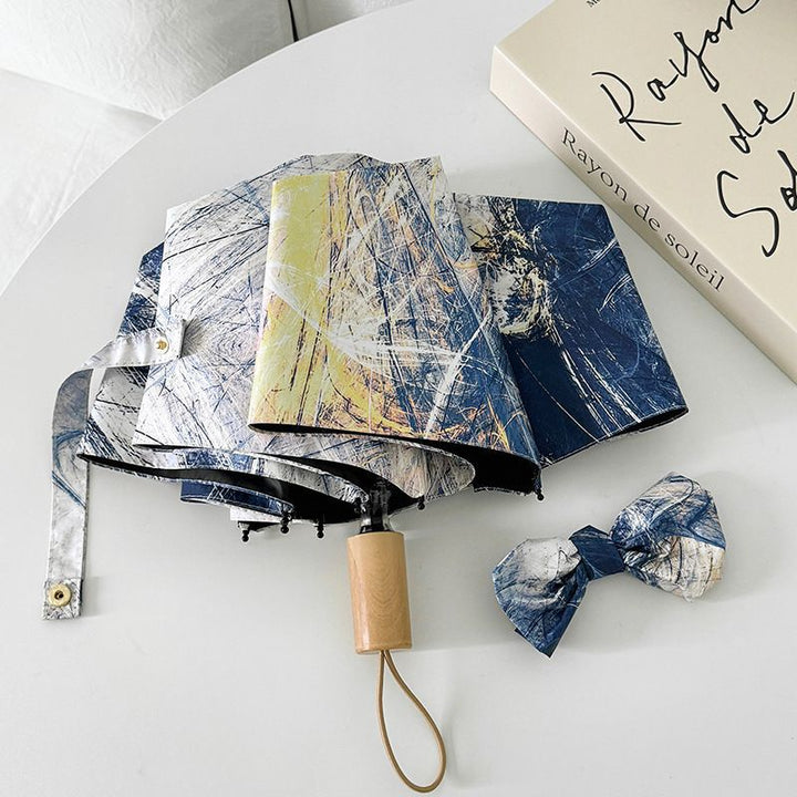 Ladies Folding Umbrella with Artistic Design and Automatic Opening Mechanism Stornfield