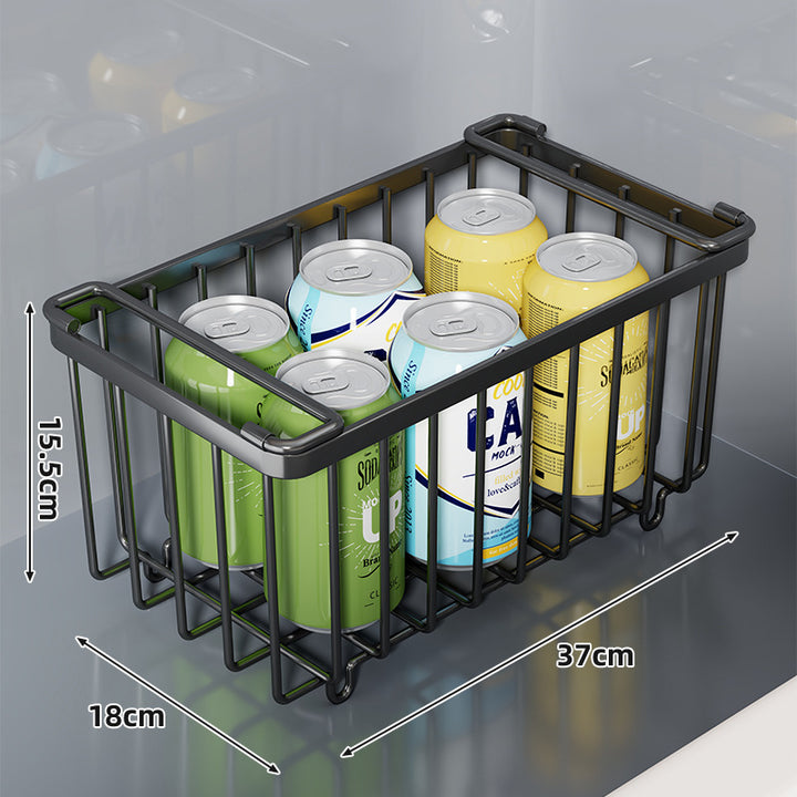 Wire Refrigerator Can Organizer Basket with Slide Handles