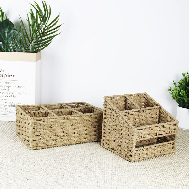 Multi-Sectional Woven Storage Basket Stornfield