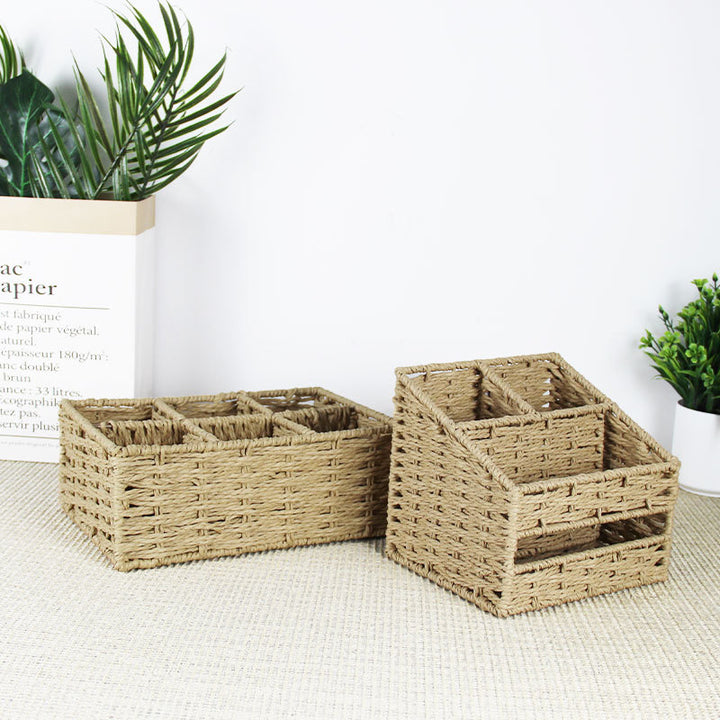 Multi-Sectional Woven Storage Basket Stornfield