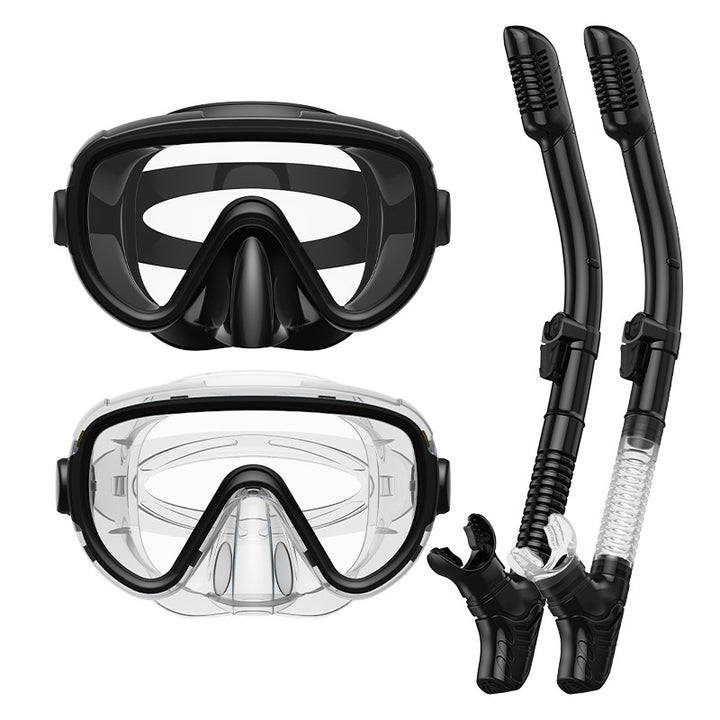 Premium dive mask with anti-fog function and flexible breathing tube Stornfield