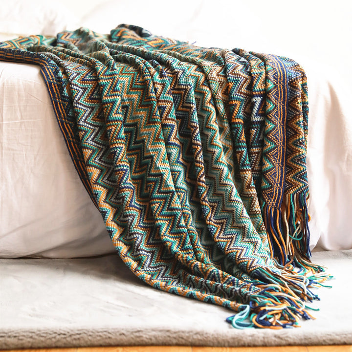Textured Knit Throw Blanket