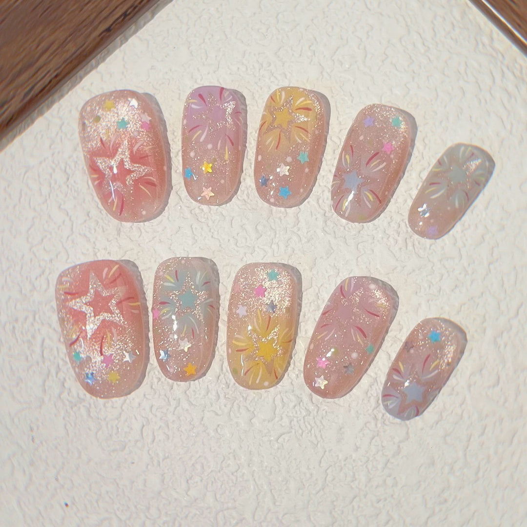 Starry Cosmic Nail Art Press-On Set