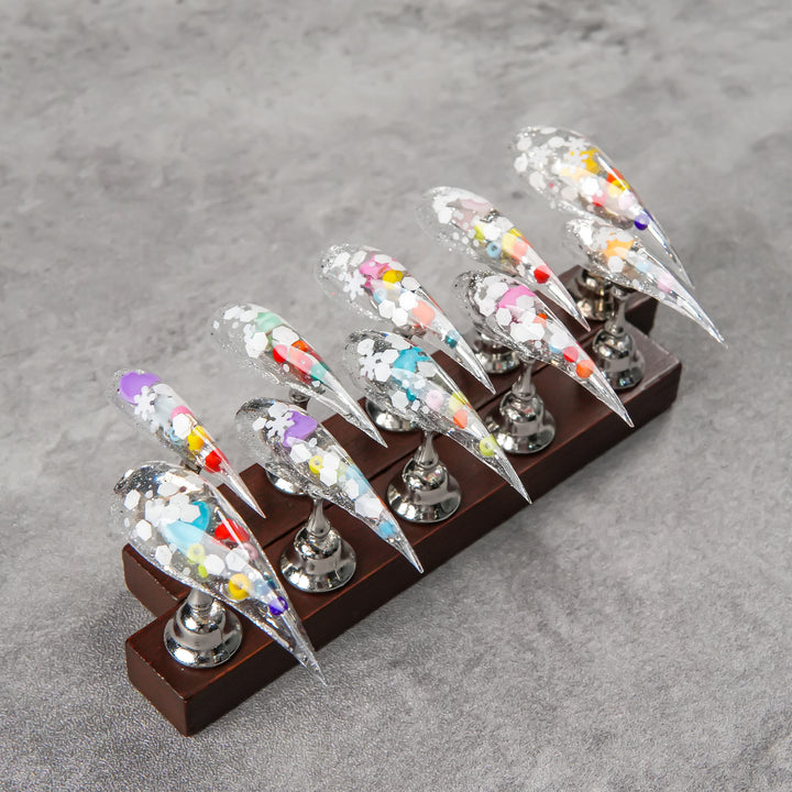 Glittery Stiletto Press-On Nails Set