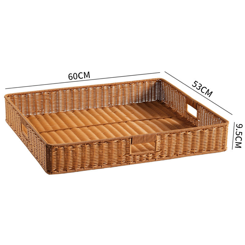 Handwoven Rectangular Storage Bin with Cutout Handles Stornfield