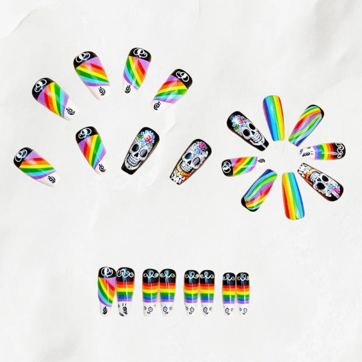 Creative artificial nails with skull design Stornfield