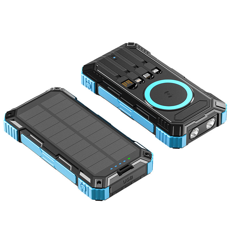 Robust Solar Power Bank with Multifunctional Connections Stornfield