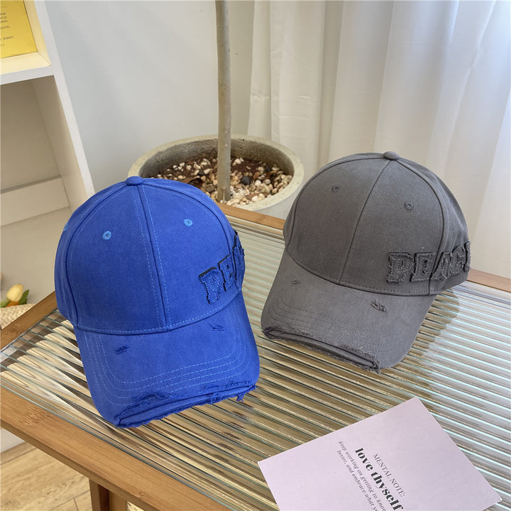Women's Distressed Graphic Peace Baseball Cap Stornfield