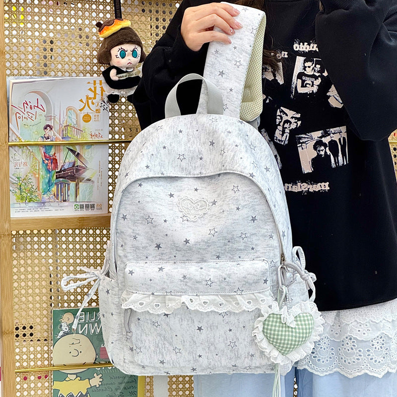 Cute Decorative Star-Embellished Backpack Stornfield