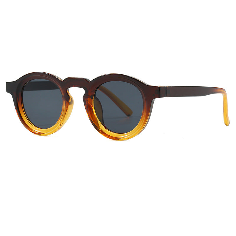 Women's fashionable round sunglasses with transparent frame and UV protection Stornfield