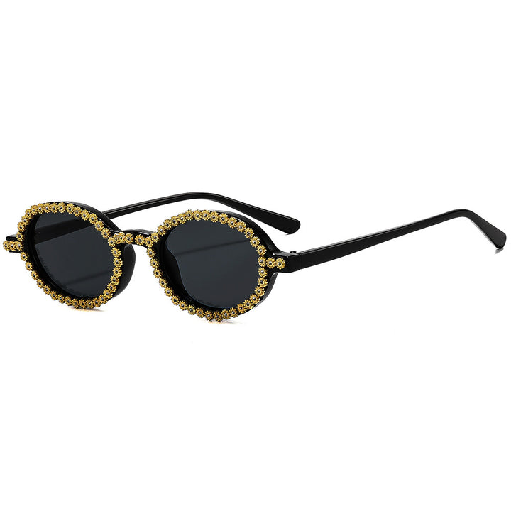 Ladies fashionable sunglasses with floral crystal frame Stornfield