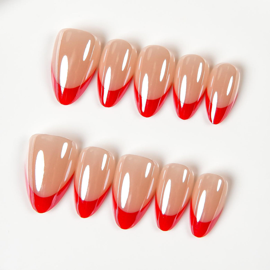 Stylish French Tip Press-On Nails