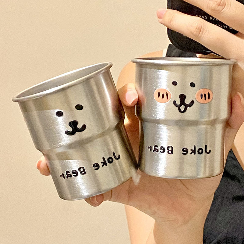 Noble stainless steel cup with cute bear motif Stornfield