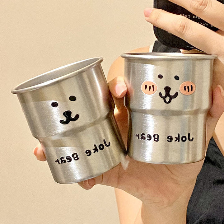 Noble stainless steel cup with cute bear motif Stornfield