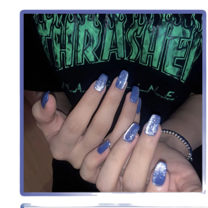 Sparkling Glittered Press-On Nails Stornfield