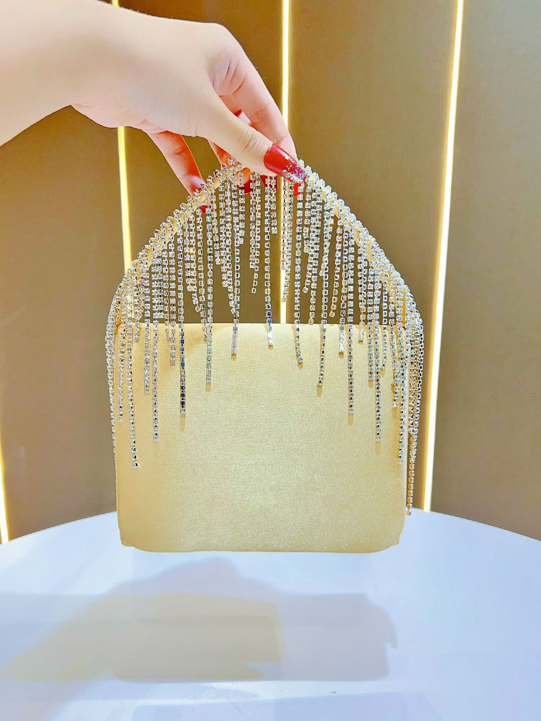 Crystal-Embellished Glam Clutch