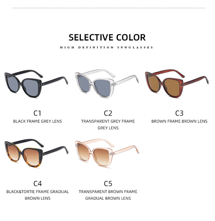 Ladies glamorous oversized sunglasses withElegant transparent frame Stornfield